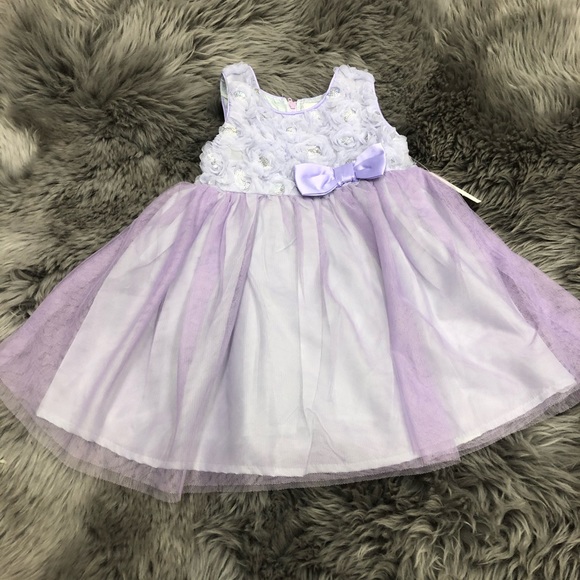 4 Ever Free | Girls Floral Tulle Dress | Purple | 24 Months - Picture 2 of 5